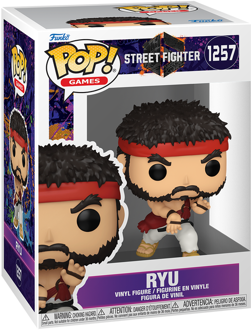 Funko Pop! Vinyl Games Street Fighter 6 Ryu Vinyl Figure #1257 - 9.7 cm Tall Collectible Figure