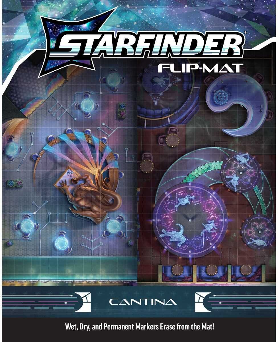 Starfinder Flip-Mat: Cantina by Paizo Publishing - Double-Sided Science-Fiction Locations for Role-Playing Adventures