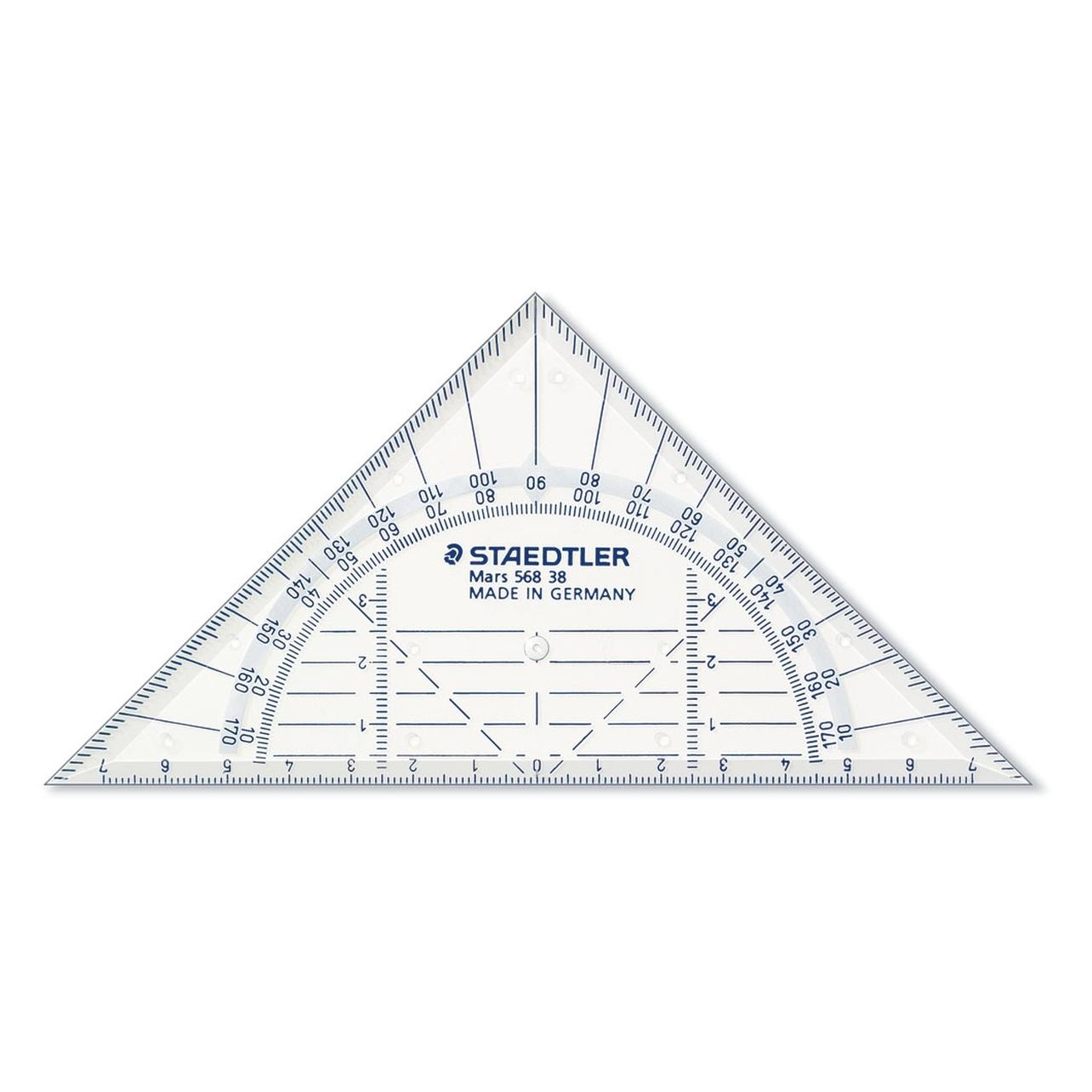 Staedtler Geodreieck 16cm unzerbrechlich (16 cm, Kunststoff) (568 38)