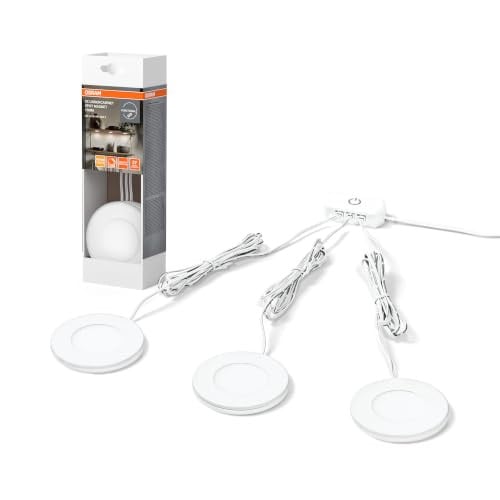 Osram LED Onderkastspot Magnetisch, Wit, Rond, Aluminium