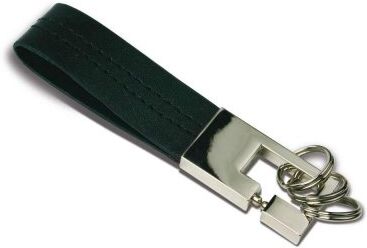Portachiavi in pelle 3 anelli metallo cromato elegante Personalizzate o neutre