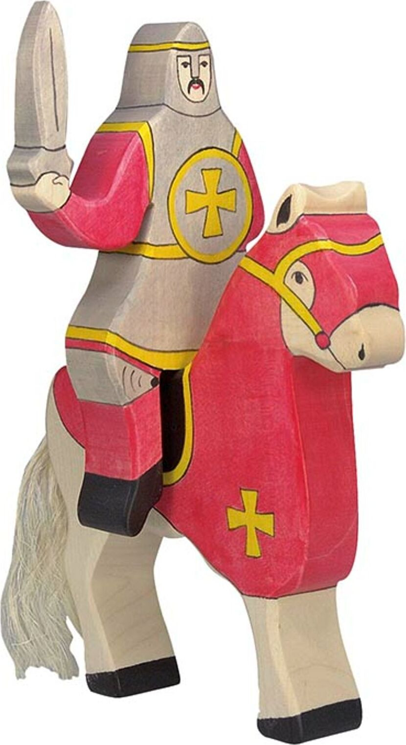 Holztiger Rode Ridder zittend zonder paard