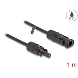 DELOCK DL4 Solar Kabel 6 mm Stecker zu Buchse 1 m schwarz