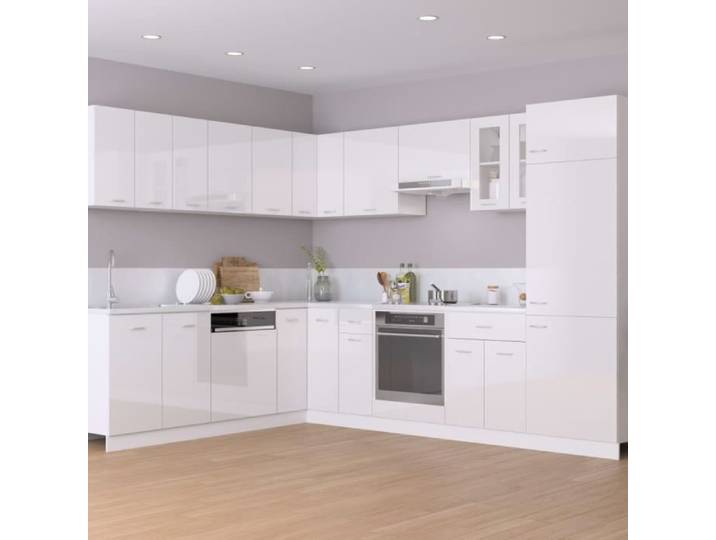 Armoire suspendue blanc brillant 50x31x60 cm Aggloméré Vogue LEC - Blanc - Brillant - Vogue LEC