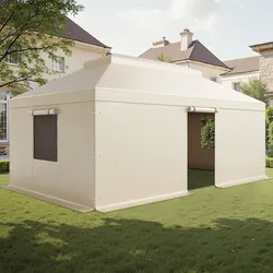VEVOR Winterabdeckung, passend für 3,66 x 6,1 m Pavillons mit Doppeldach, Ersatzabdeckung mit Seitenwänden & Netzfenstern, Lagerschutzabdeckungen, Pavillons nicht im Lieferumfang enthalten
