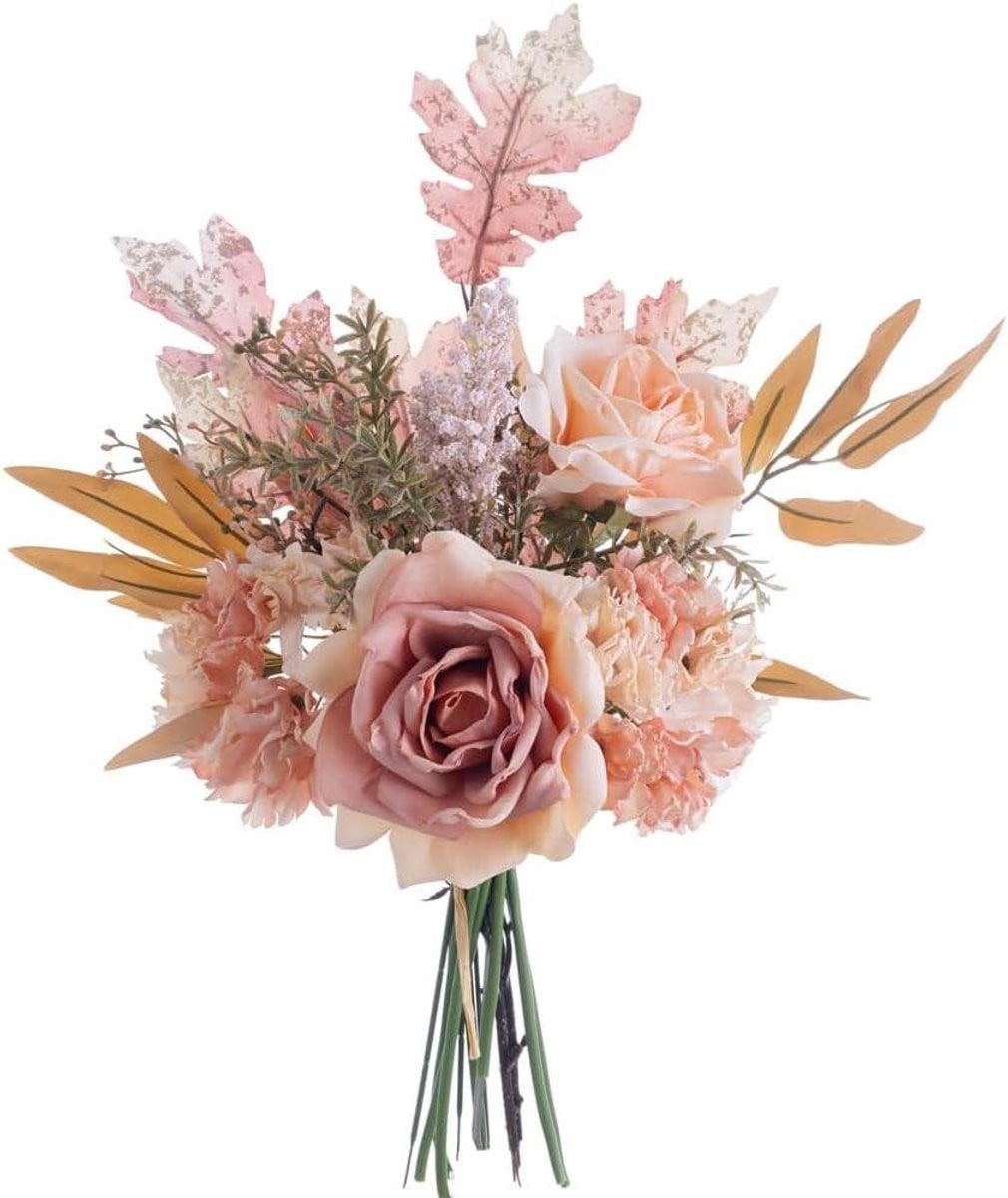 Kunstbloemen Boeket Champagne Roze - UV-bestendig - 43.5 cm