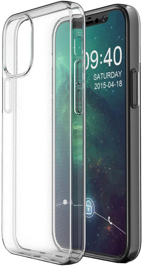 INCOVER iPhone 12 Mini Fleksibelt Bagside Cover - Gennemsigtig
