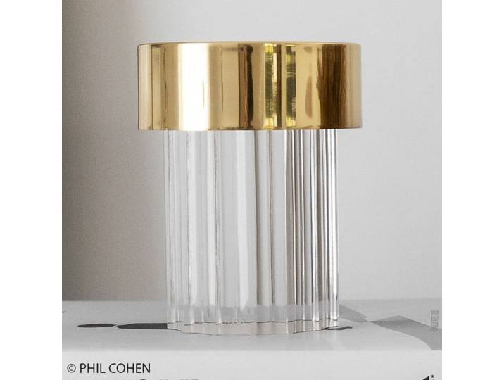 Last Order Fluted Portable Tischleuchte Satin Copper - Flos - Wohnzimmer - Design - Glas