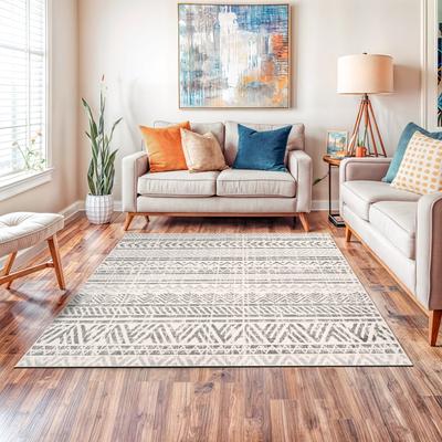 The Curated Nomad Midtown Geometric Distressed Bohemian Rug