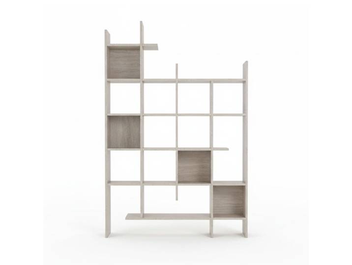 Bibliothèque effet travertin h188cm - beige