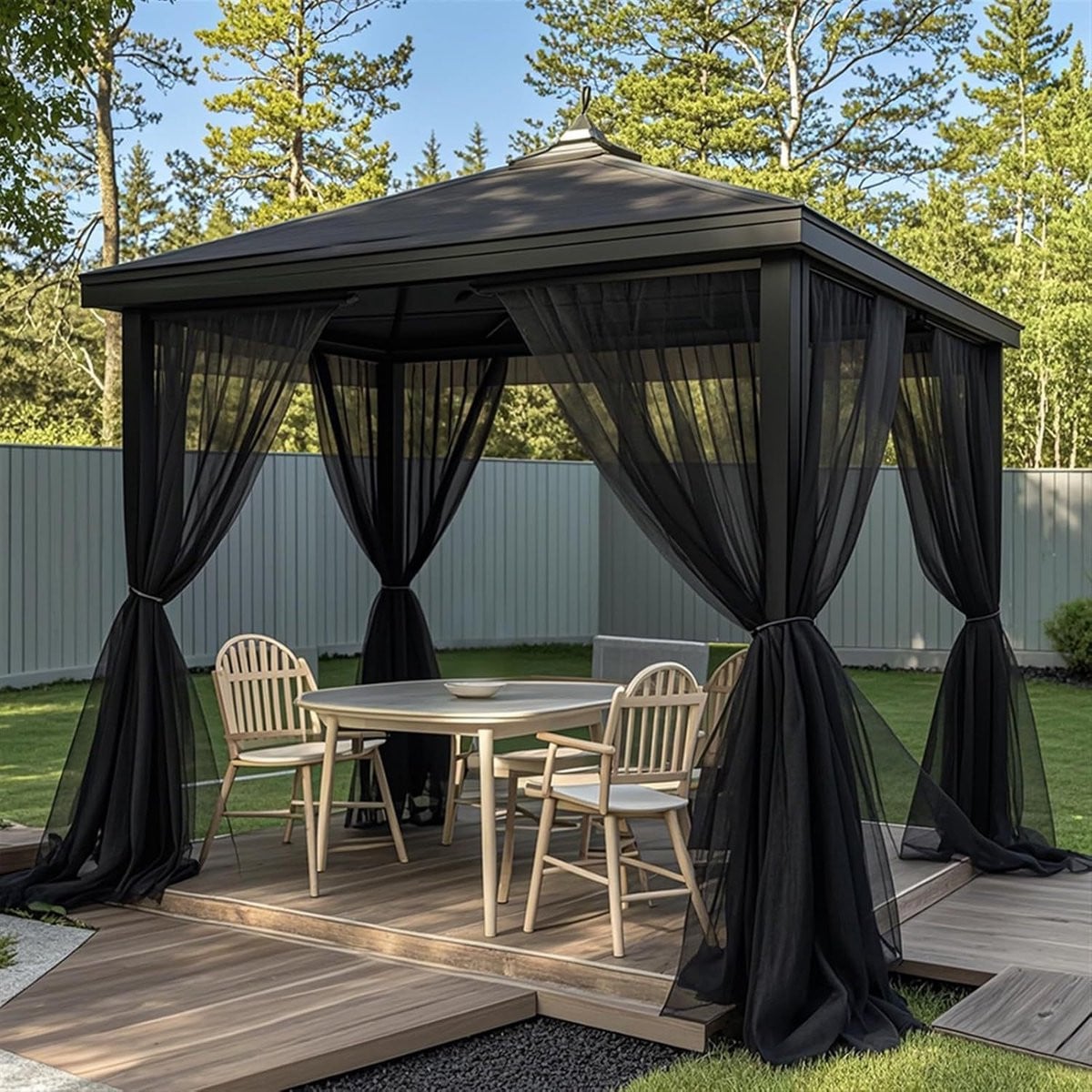 Transparante waterdichte buitengordijnen voor terrassen en veranda's, grijs, 160 x 300 cm