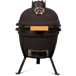 Patton Kamado Grill Holzkohlegrill "Classic", Grill Ø26cm, Mattschwarz