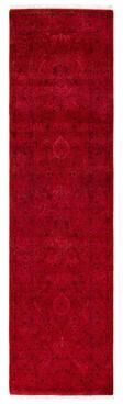 Solo Rugs "Fine Vibrance, One-of-a-Kind Hand-Knotted Area Rug - Red, 2' 7"" x 9' 10"" - 2' 7"" x 9' 10"""