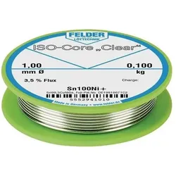Felder Lötdraht ISO-Core® Clear 1mm 100g Sn100Ni+