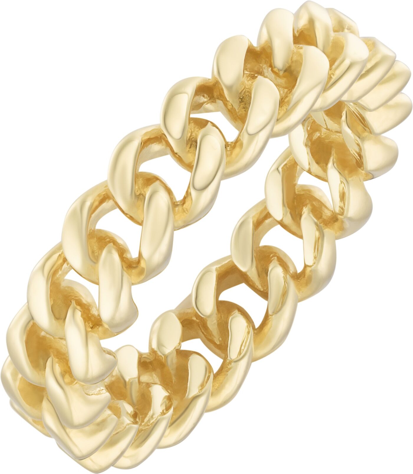 Fingerring SMART JEWEL "Ring Panzerkettenoptik, Silber 925" Gr. 56, gold, Fingerringe, Damen, 56, Silber 925 (Sterlingsilber), Fingerring