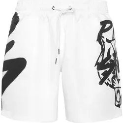 PLEIN SPORT Jogging-Shorts, Größe XXL in Weiß 01