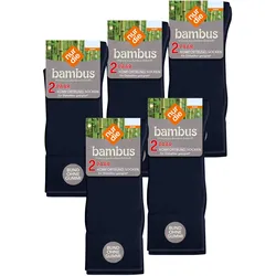 NUR DIE Herren Freizeitsocken Komfortbund Socken Viskose 10er Pack