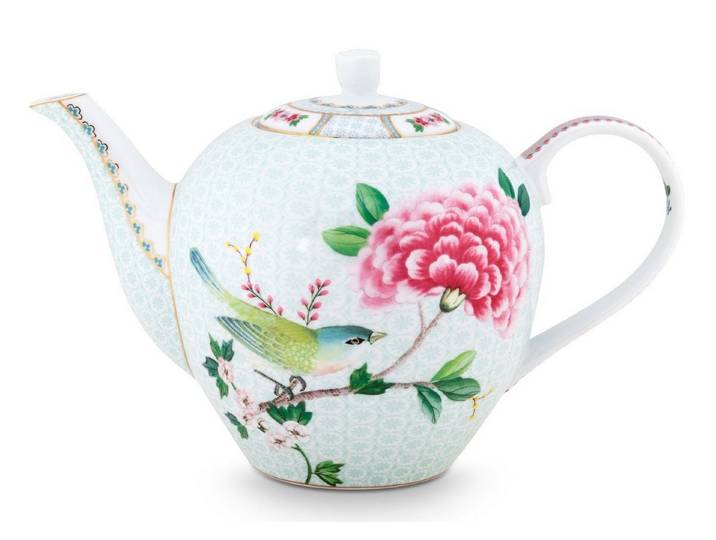 PiP Studio Teekanne Blushing Birds Teekanne gross white 1,6 l, Tea Pot Large Blushing Birds White 1.6ltr