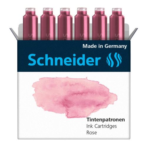 Schneider Pastell Tintenpatronen für Füller Rose 6 St.
