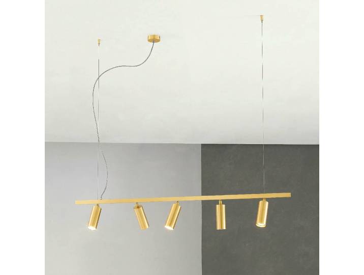 Cremasco Hängeleuchte 7531, dimmbar, messing / gold, für Wohn- / Esszimmer, Messing, Modern