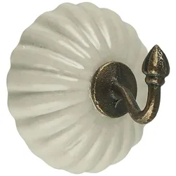 IB Laursen Haken einfach aus Keramik, Ø5 x B4,5 cm, creme
