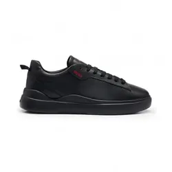 HUGO für Herren. 50499261 Blake Leder Sneakers schwarz (40), Wohnung, Schnürsenkel, Lässig