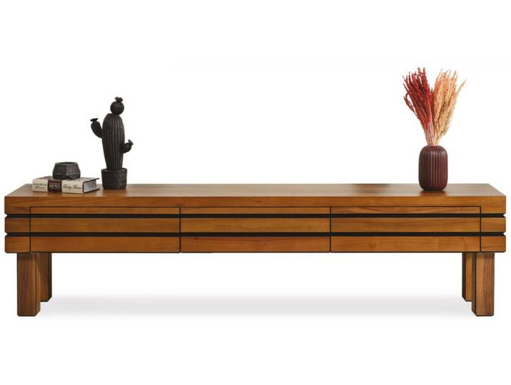 JVmoebel Lowboard Modern TV-Ständer Holz Natur Stilvoll Braun Neu TV-Möbel Wohnzimmer, Made in Europa