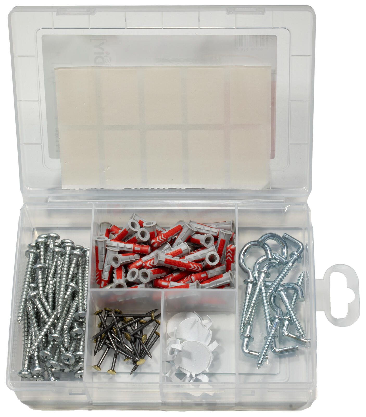 fischer EasyDIY Deko-Box Dübel- und Schrauben-Sortiment 131 Stück 571944