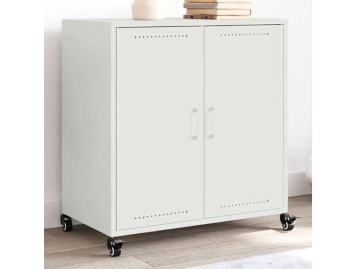 RJPLMFV Anrichte, weiß, Stahl, 68 x 39 x 72 cm 4 bewegliche Räder, großes Fassungsvermögen, leicht zu reinigen, robust