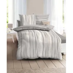 kaeppel Bettwäsche Satin Curvy silber 200x200 cm + 2x80x80 cm