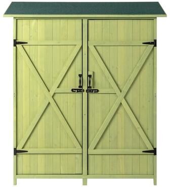 no 64 X 55 inch Solid Wood Lean-To Tool Shed
