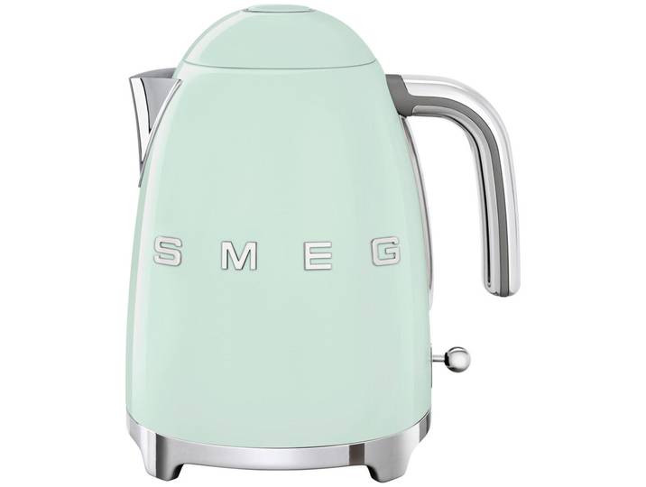 Smeg Wasserkocher, Pastellgrün, Metall, 1.7 l, 22.6x24.8x17.1 cm, automatische Abschaltung, 360°-Sockel, Anti-Rutsch-Füsse, abgedecktes Heizelement, herausnehmbarer Filter, Kochgeschirr, Küchengeräte, Wasserkocher