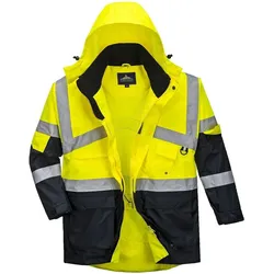 Portwest,  atmungsaktive Warnschutzjacke, wasserabweisend, 40+ UPF Gelb XXXL (3XL)