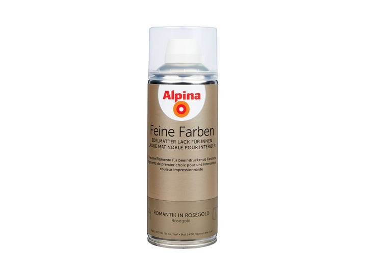 Alpina Sprühlack Feine Farben Romantik in Roségold Gold 0.4 l Edelmatt