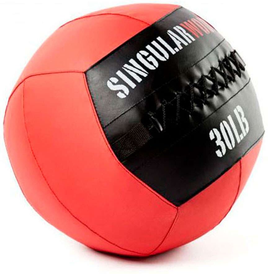 SingularWod Balón medicinal Élite de entrenamiento funcional 30 Lb .  (30 lb) Rojo