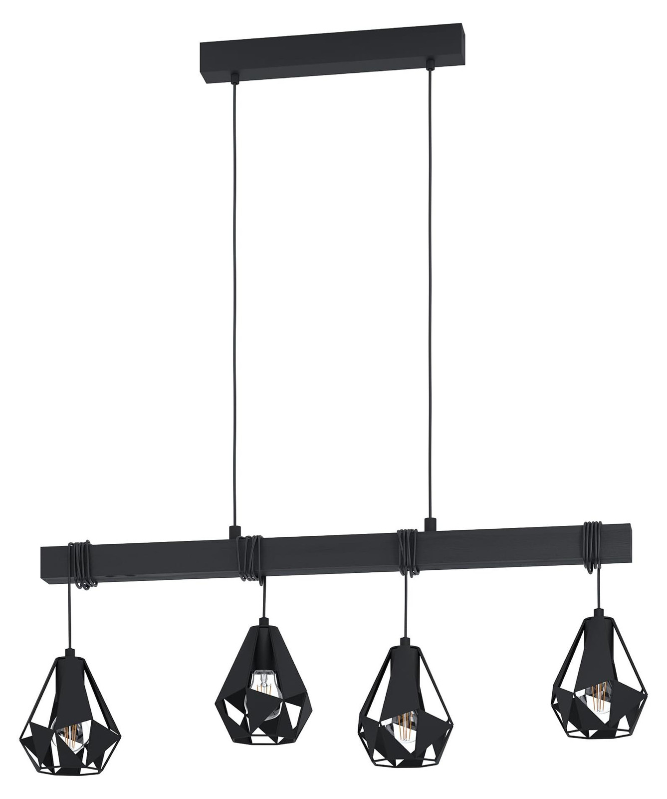 Eglo Townshend 7 Design Hanglamp - Zwart