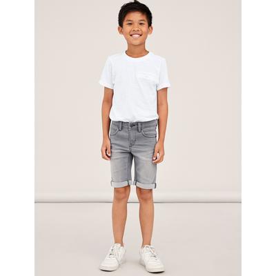 Name It "NKMSILAS SLIM DNM L SHORT" Baumwollmischung, Stretch, Umschlagsaum