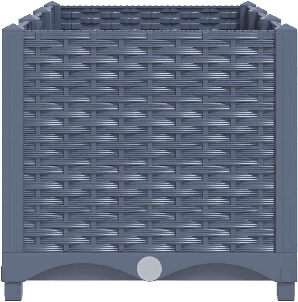 vidaXL Arriate polipropileno 120x40x38 cm Gris