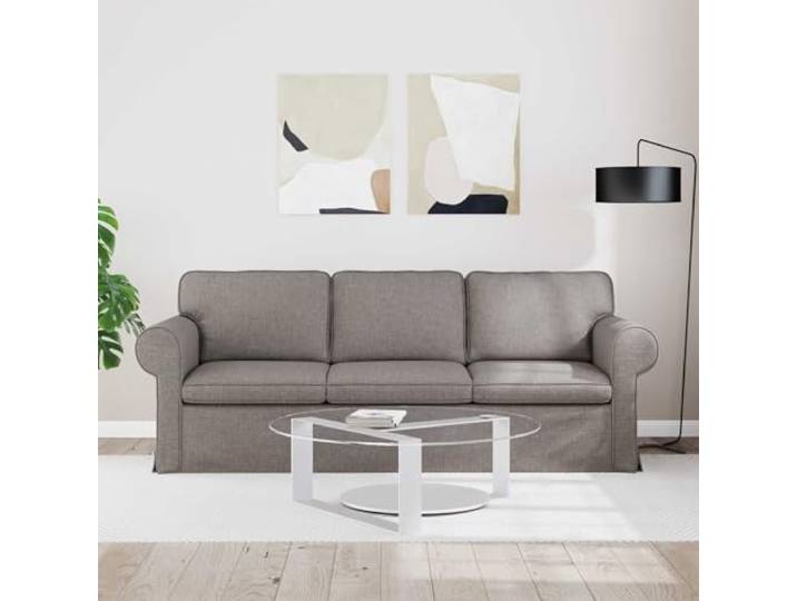 KTHLBRH Modulares Sofa taupe 215 x 82 x 80 cm Stoff Metallgestell, Schaumstoffkissen, flexible Konfiguration, einfache Wartung