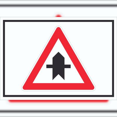 HB-Druck Vorfahrt nächste Kreuzung/Einmündung Symbol Schild A1 (594x841mm)