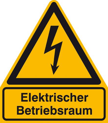Warn-Kombischild Achtung Aluminium (B x H) 210mm x 238mm ISO 7010 1St.
