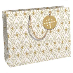 Clairefontaine 6x Tanit, Kraft braun, Geschenktasche Shopping 37x11,8x27,5 cm - Weiß 32451-6C