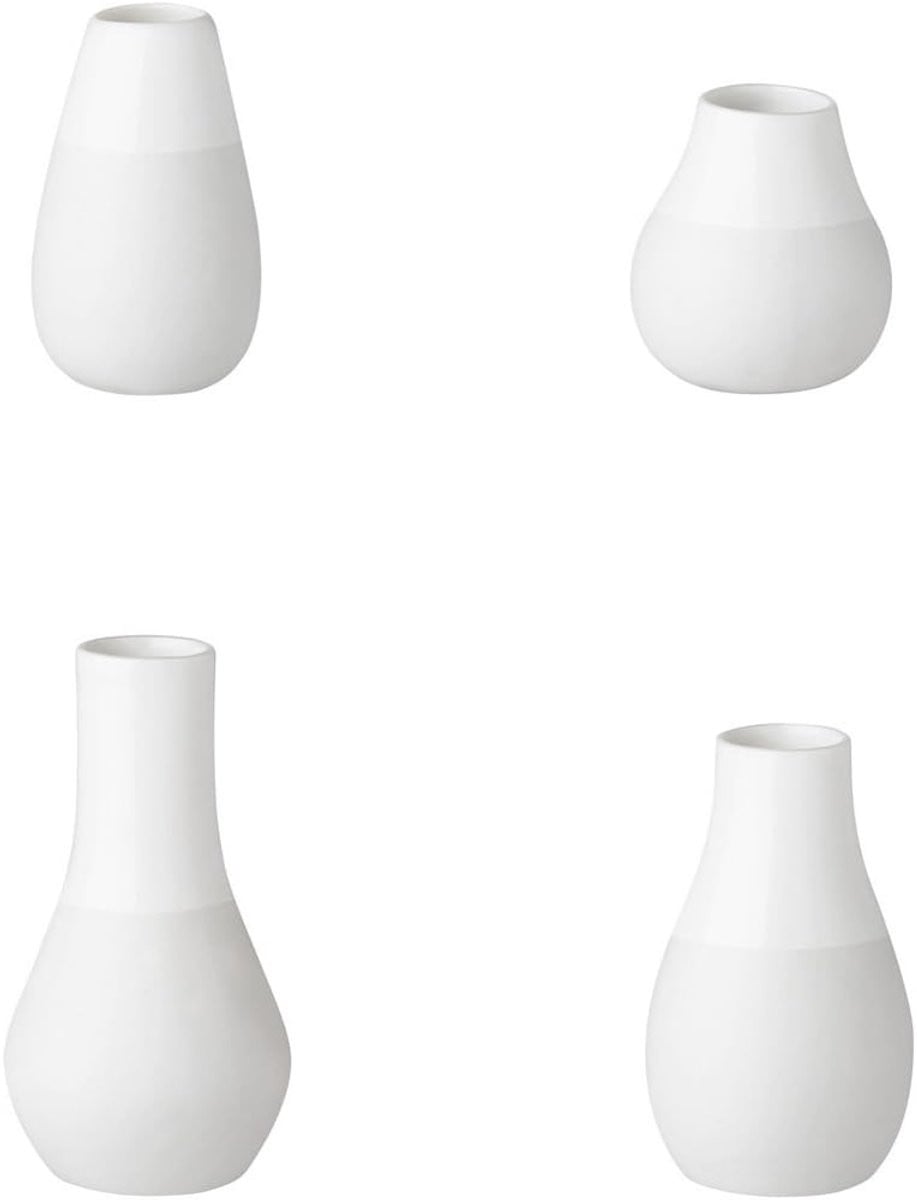 Set van 4 porseleinen mini vazen