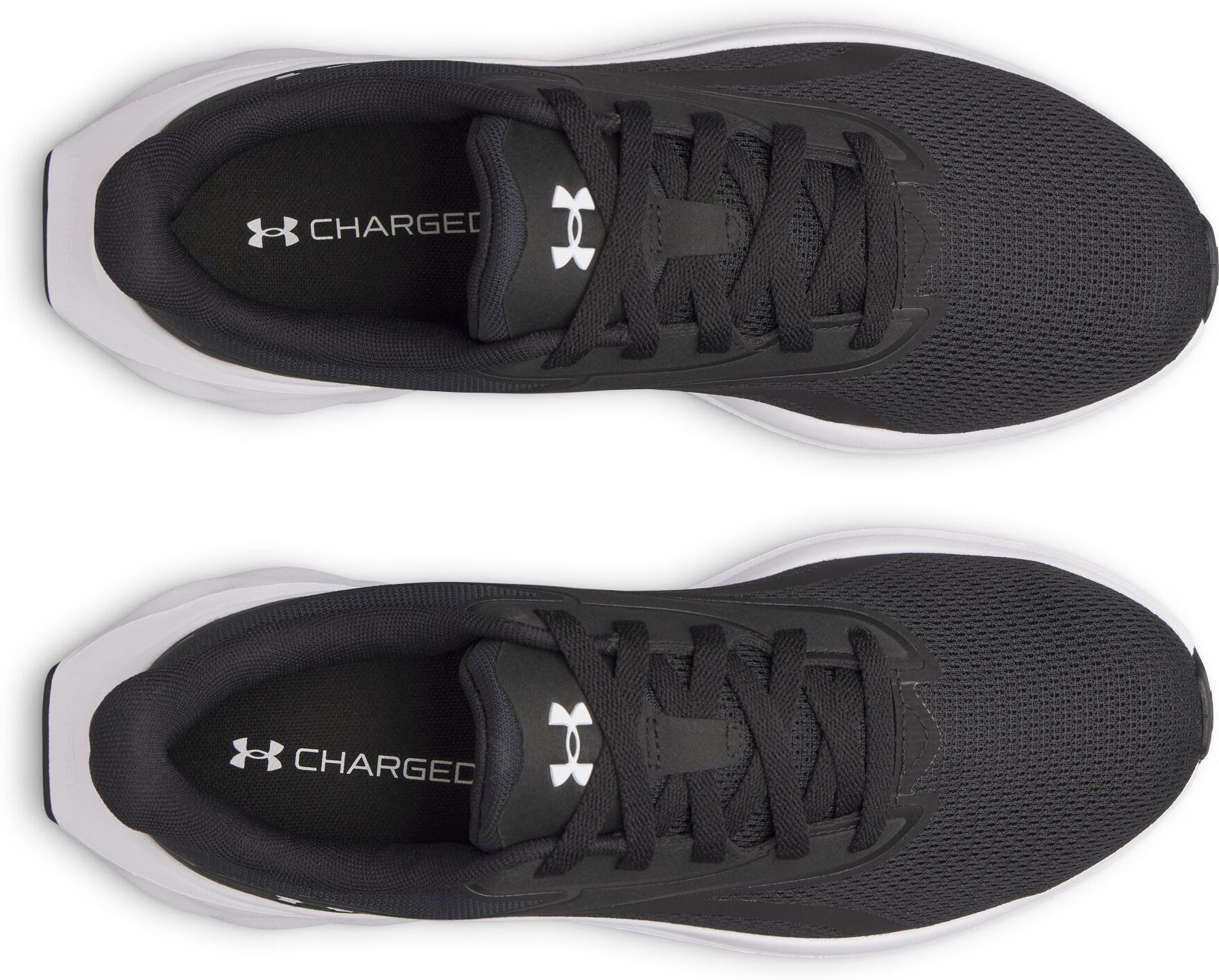 Laufschuh UNDER ARMOUR "UA ASCEND", Herren, Gr. 48,5, schwarz, schwarz, weiß, Synthetik, Textil, Schuhe Laufschuh schwarz, schwarz, weiß 48,5