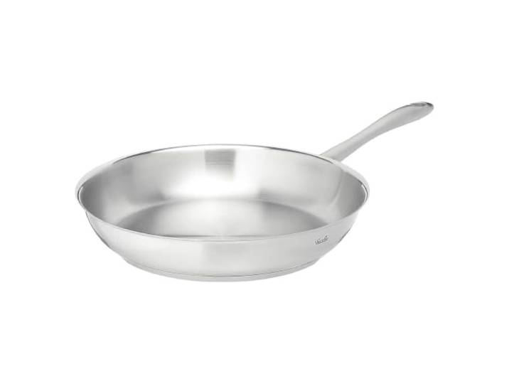 Fissler Catania Bratpfanne (Ø 28 cm) – Edelstahlpfanne unbeschichtet, Thermic-Boden, Induktion, backofengeeignet bis 230 °C, zum scharfen Anbraten