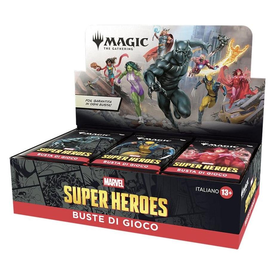 Wizards of the Coast Magic the Gathering Marvel Super Heroes présentoir boosters de jeu (30) *ITALIEN* (Italienisch, Booster Display) (D53561030)