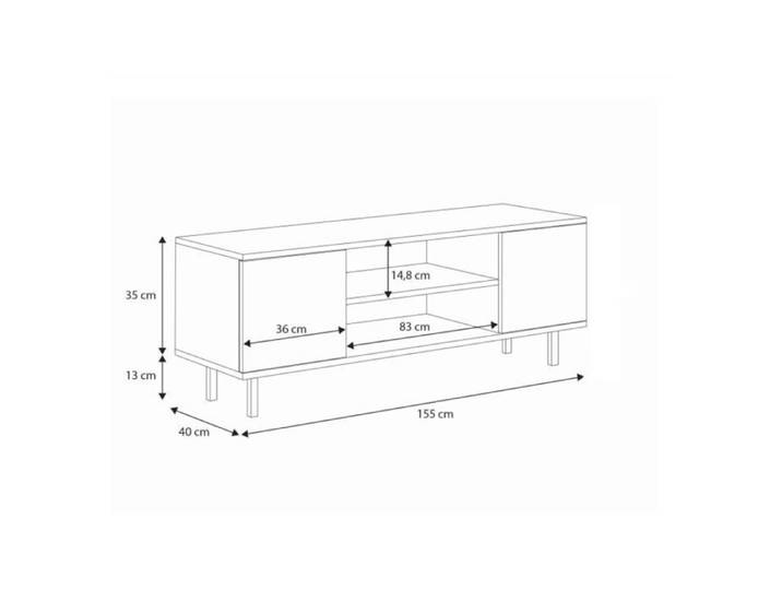 Meuble TV FOCUS 155 cm cachemire doré - KOBI - Beige