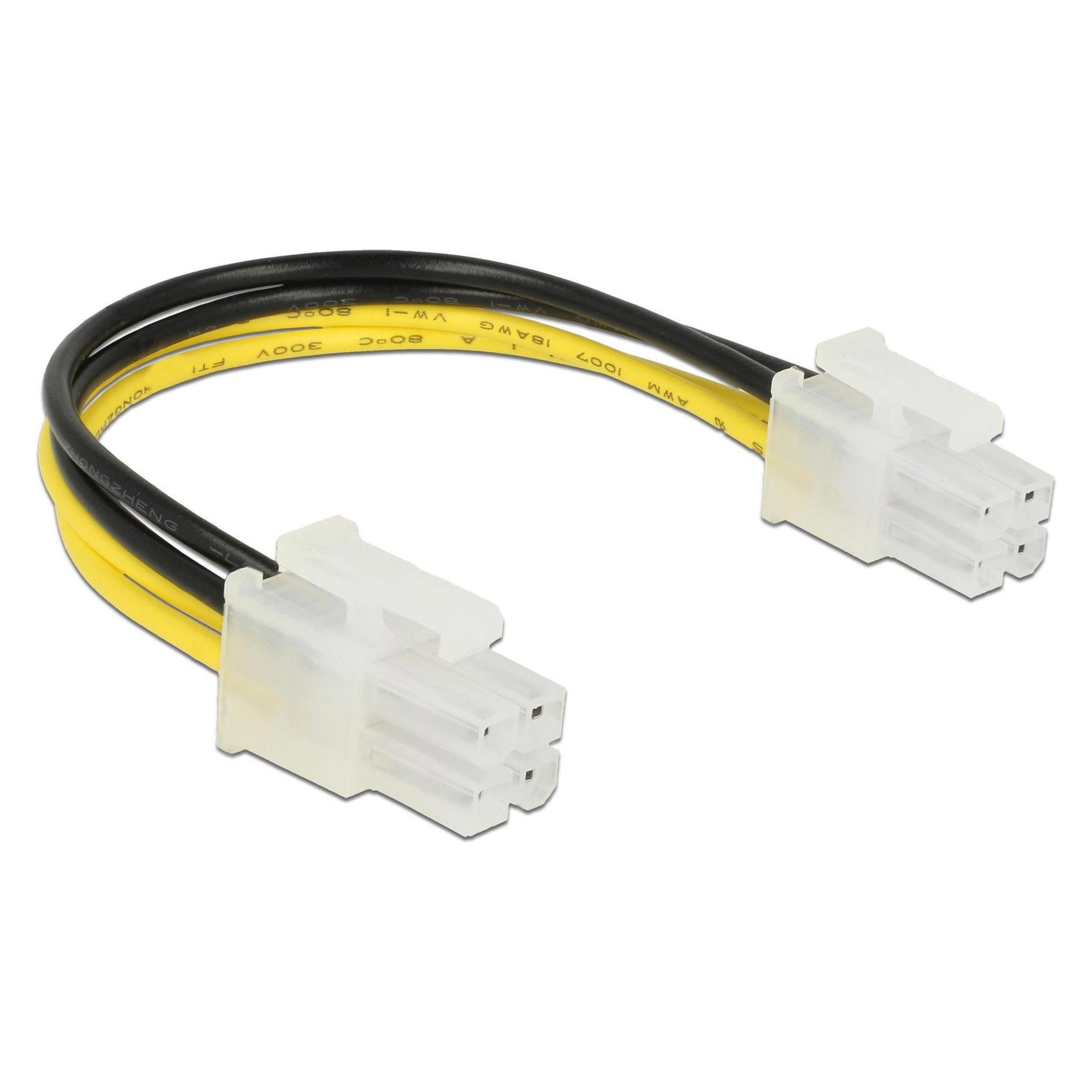 Delock P4 4Pin Stecker auf 4Pin Steckerkabel, 15cm (15 cm, 4 pin CPU) (85450)