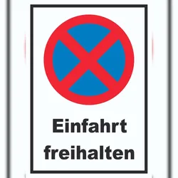 HB-Druck Parken verboten Einfahrt freihalten Schild A3 (297x420mm)