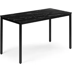 Modernhome, Esstisch, Tisch für Küche Esszimmer für 4-5 Personen Computertisch 120x60 cm Schwarzer Marmor